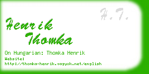 henrik thomka business card